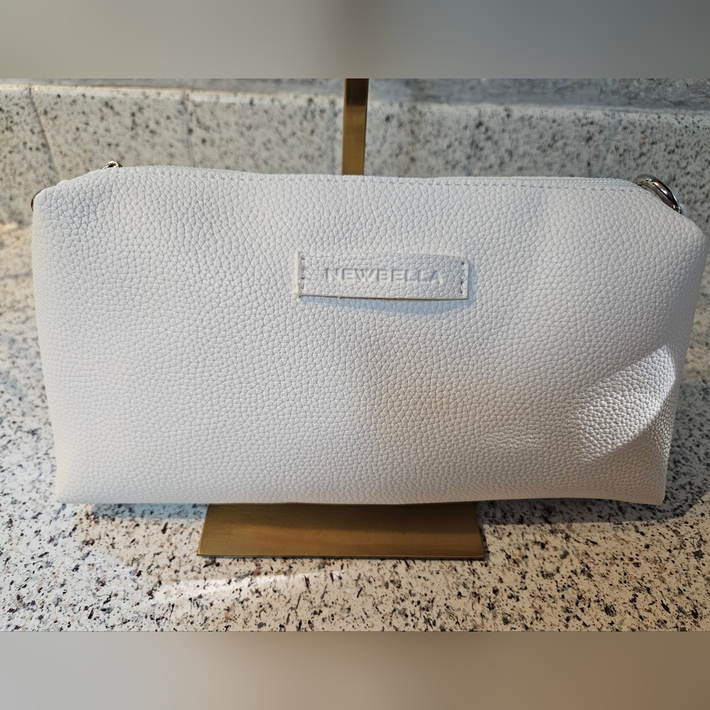NWT NEWBELLA 2 PC White Women's Handbag Set With Travel Bag & Crossbody - Picture 8 of 14